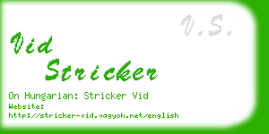 vid stricker business card